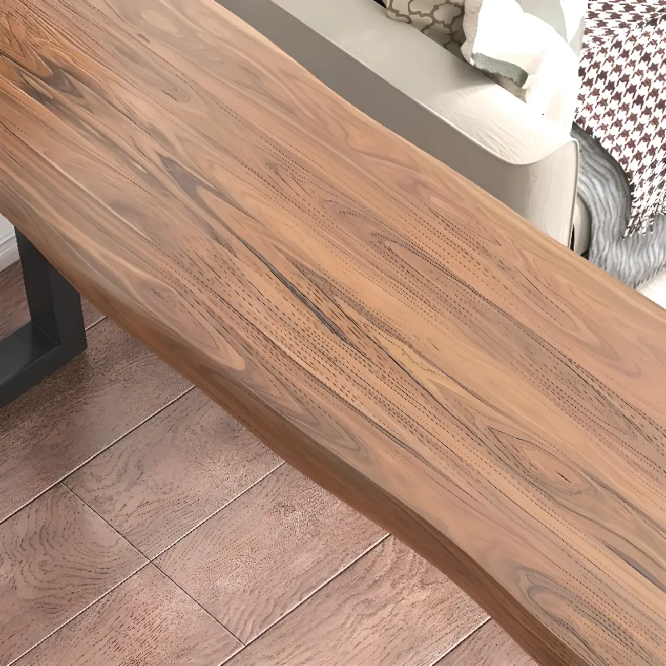 Scandinavian Natural Wood Sled Base Bar Tables