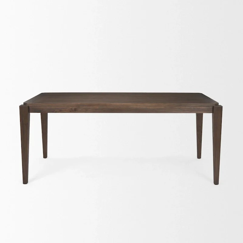 Teva Dark Brown Wood Rectangular 72 Dining Table - 72.0L x 39.0W x 30.0H