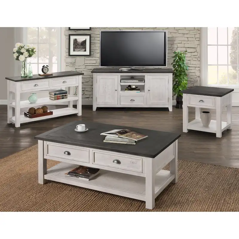 The Gray Barn Downington Solid Wood 2-Drawer Coffee Table