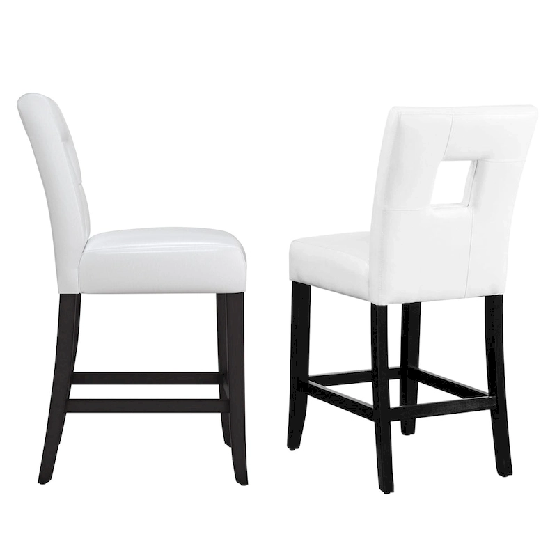Brda Keyhole Counter Height High Back Stools (Set of 2) - Stool