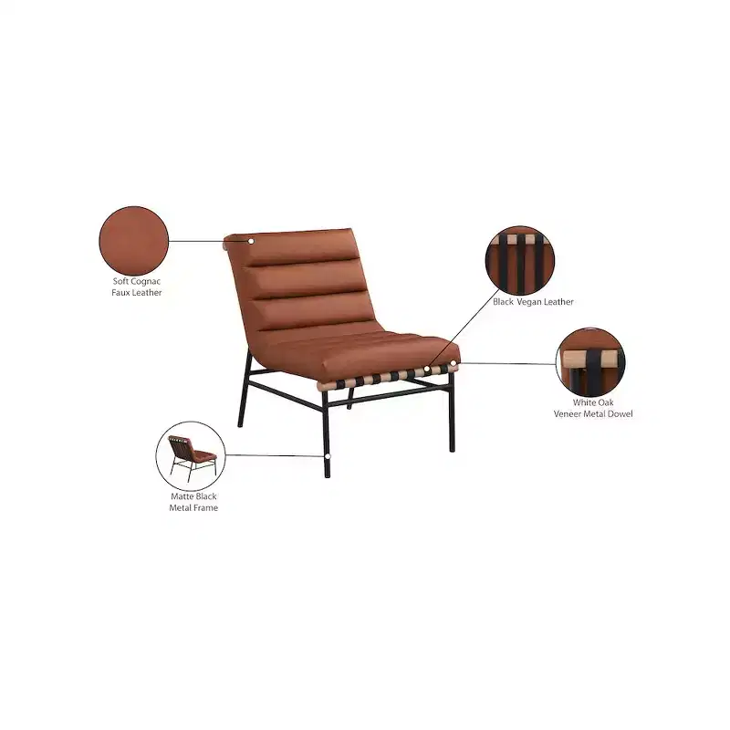 Meridian Furniture,Burke Vegan Leather Accent Chair