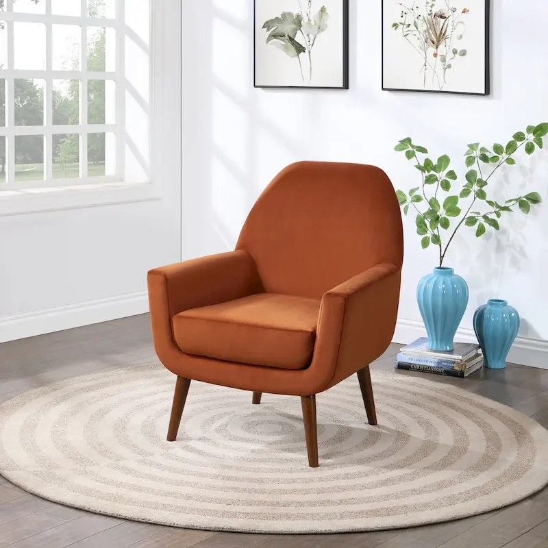 Adrian Mid-Century Velvet Arm Chair by Greyson Living