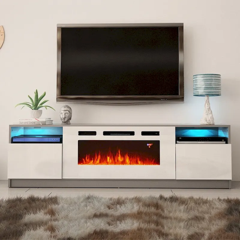 Strick & Bolton Amsden Electric Fireplace TV Stand