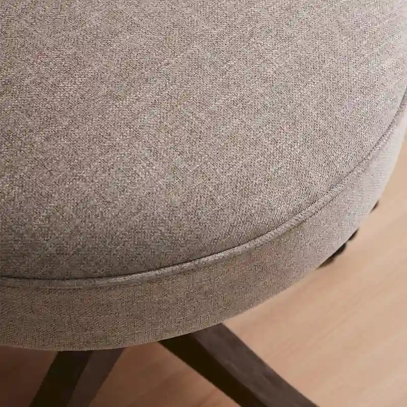 Office Chair with Wheels, Adjustable Height, Linen Fabric Upholstered Computer Desk Chair Swivel