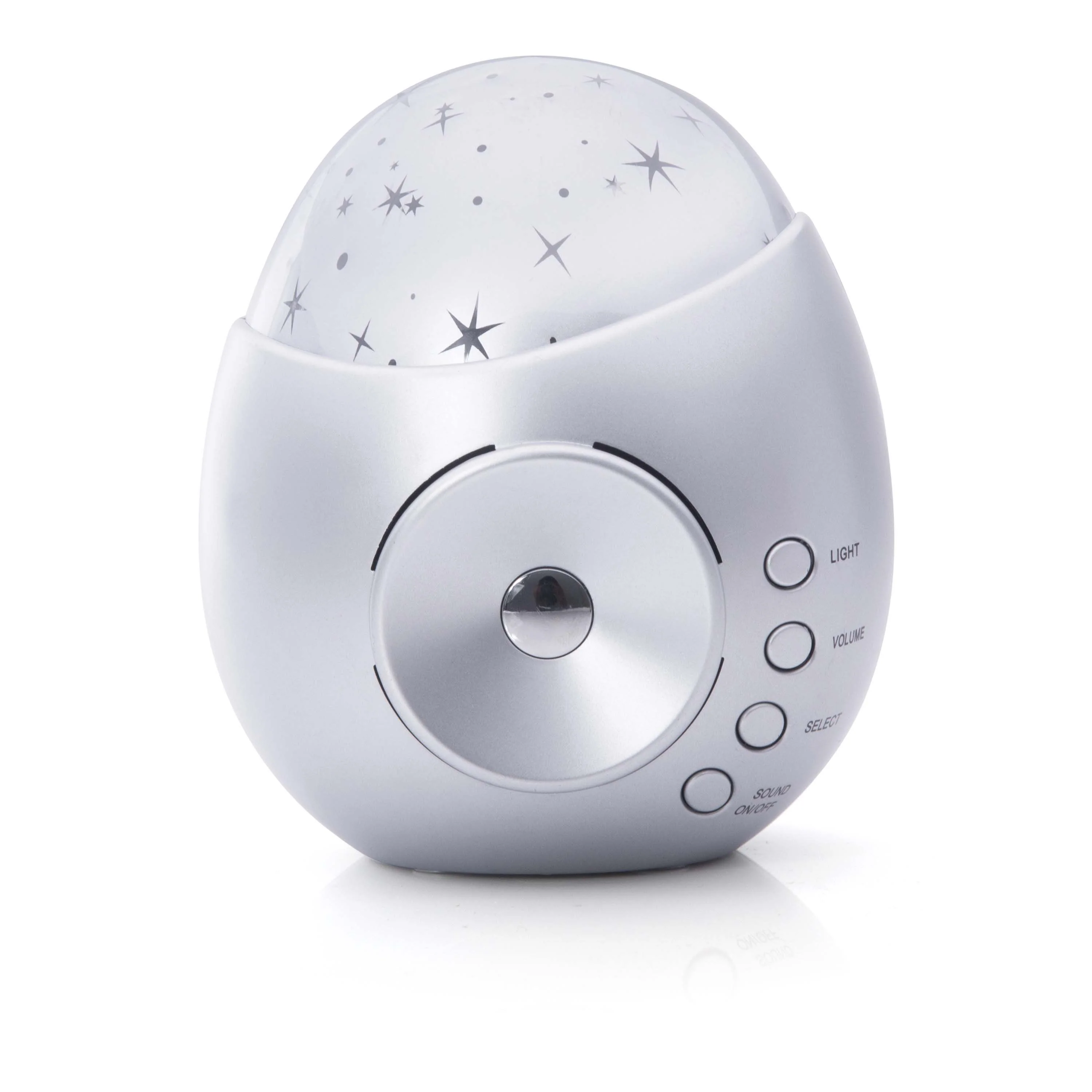 IS GIFT GALAXY STAR PROJECTOR & SOUND MACHINE - SILVER (MIN 4) SILVER 12X11.6X14.1CM