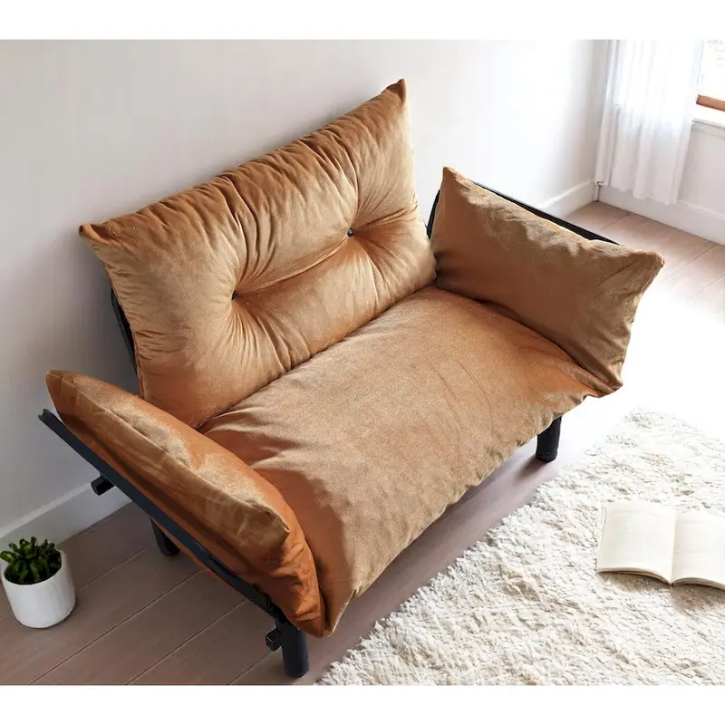 Sadio Metal Frame Loveseat With Removable Cushions