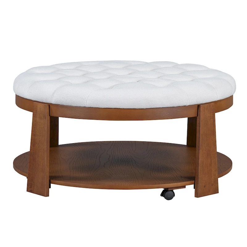 Modern Large Round Ottoman Coffee Table
