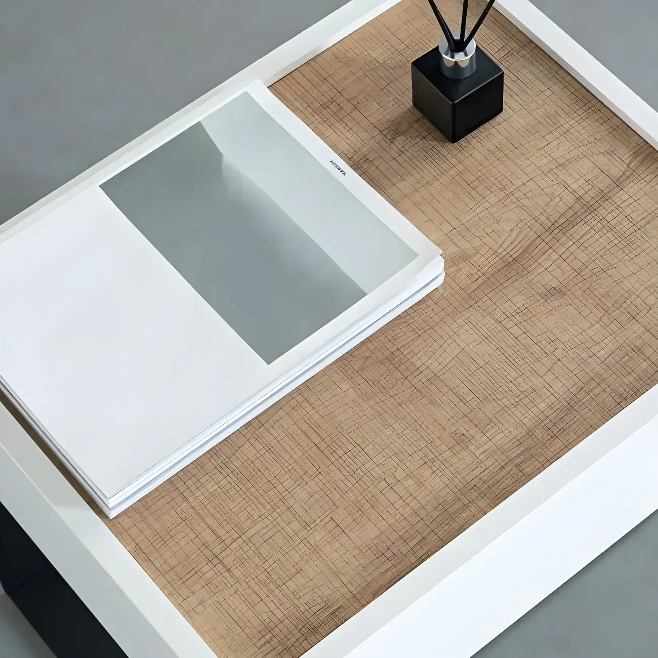 Black Steel Wood C-Shaped Drawer Nightstand with Light