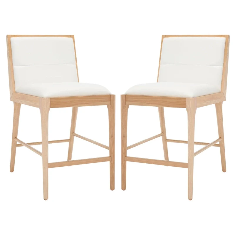 Linen Counter Stool (Set of 2) - 19Wx22Dx36H