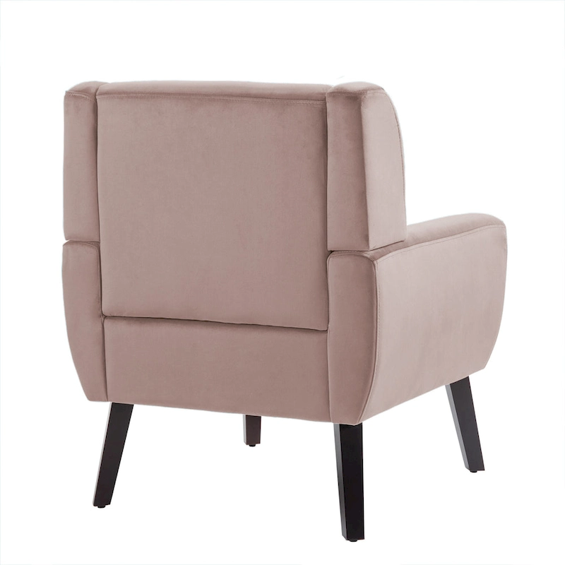 Velvet Upholstered Armchair Tufted Accent Chair
