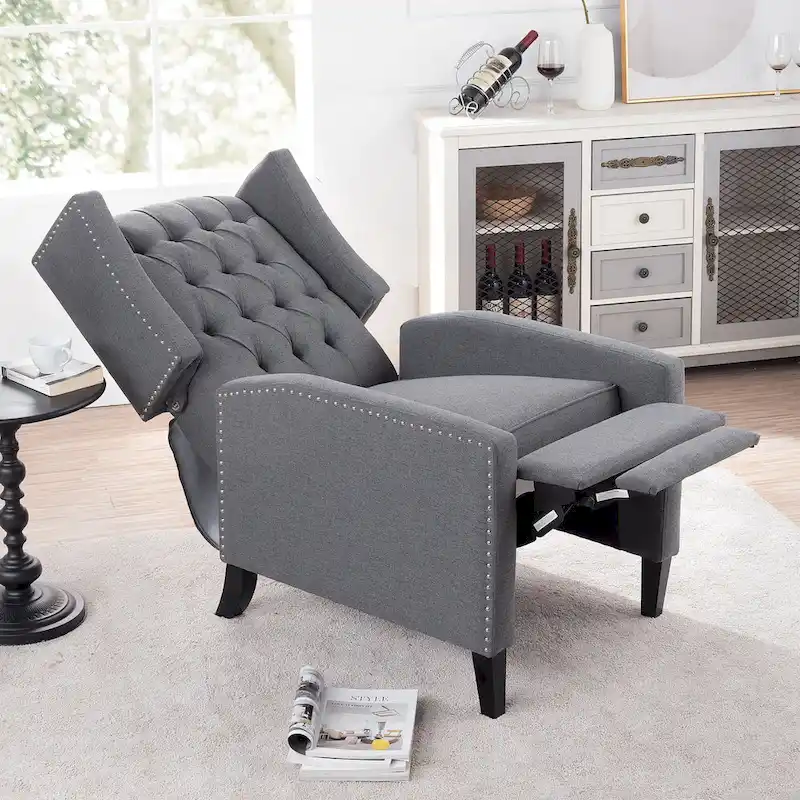 Wide Manual Wing Chair Recliner - 34.45 x 27.16 x 40.55