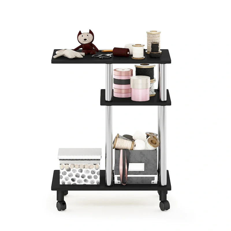 Turn-N-Tube U Shape Sofa Side Table with Casters