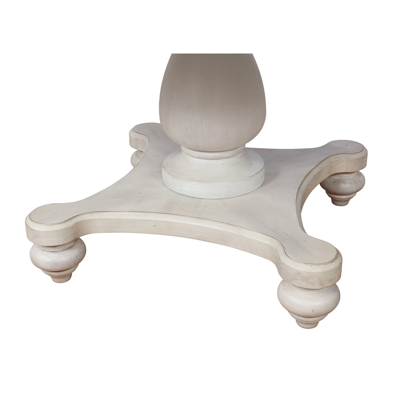 Roundhill Furniture Arch Weathered Oak 5-Piece Dining Set, Round Table with 4 Chairs