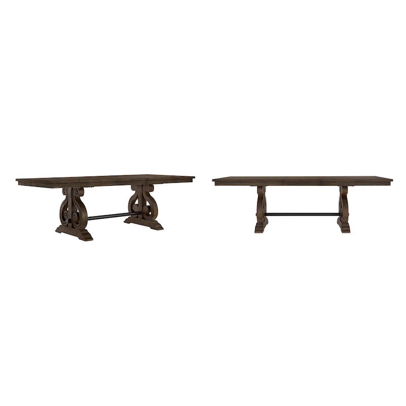 Vikos Wood Extendable Dining Table - Brown