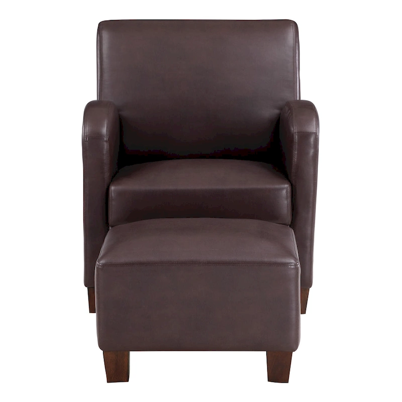 Aiden Chair & Ottoman with Espresso Legs