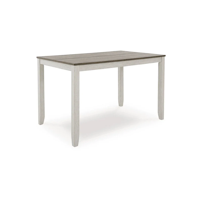 Signature Design by Ashley Skempton White Counter Height Dining Table and Bar Stools (Set of 7)