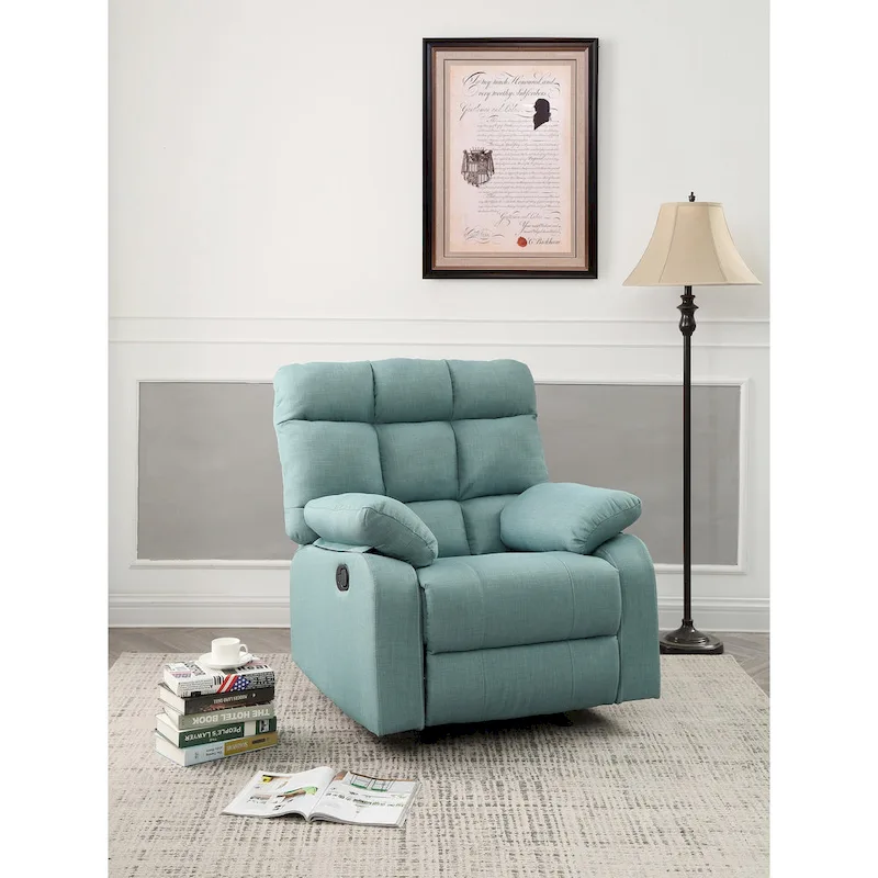 Cindy Fabric Upholstery Reclining Chair - 37L x 39W x 38H