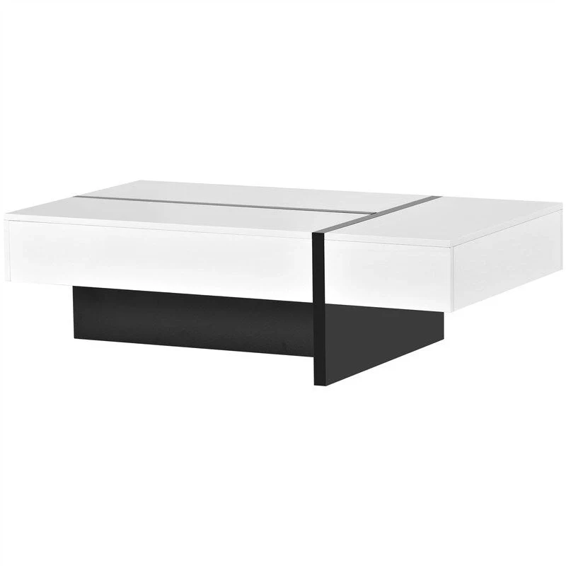 45.2 Modern High Gloss Surface Coffee Table By Aoolive