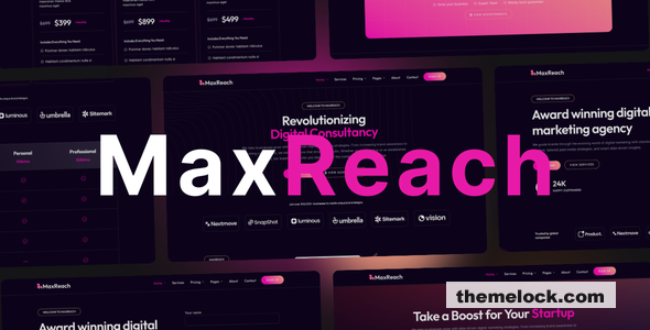MaxReach v2.3 - SEO & Digital Agency WordPress Theme