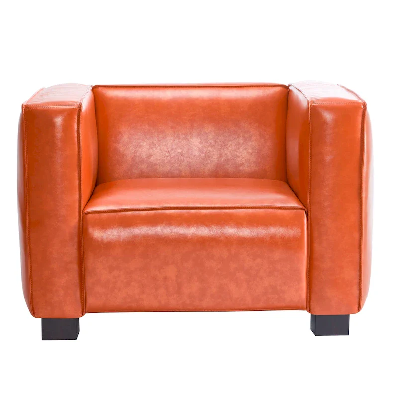 Goyette Faux Leather Club Chair