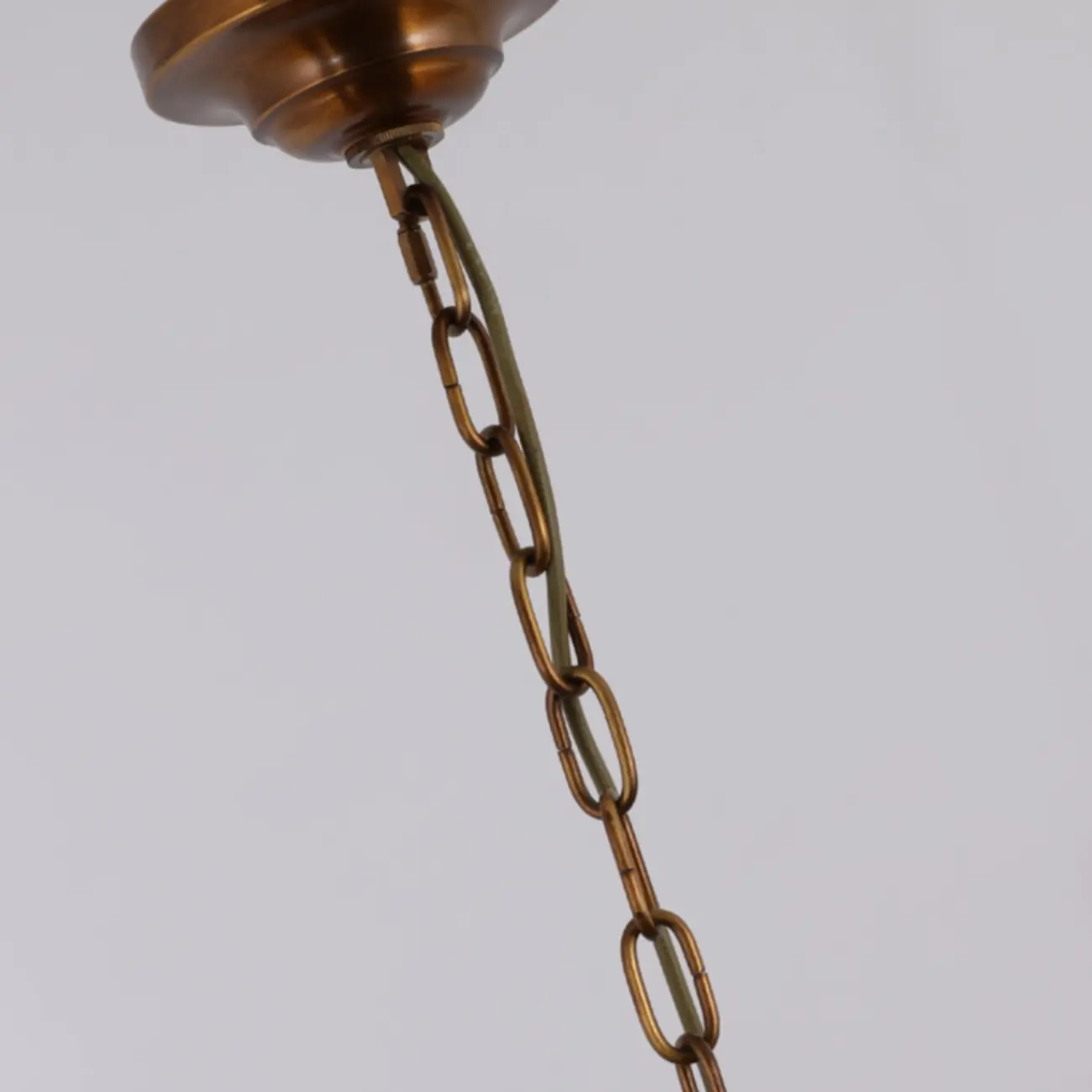 6 Lights Modern Amber Flower Glass Chandelier