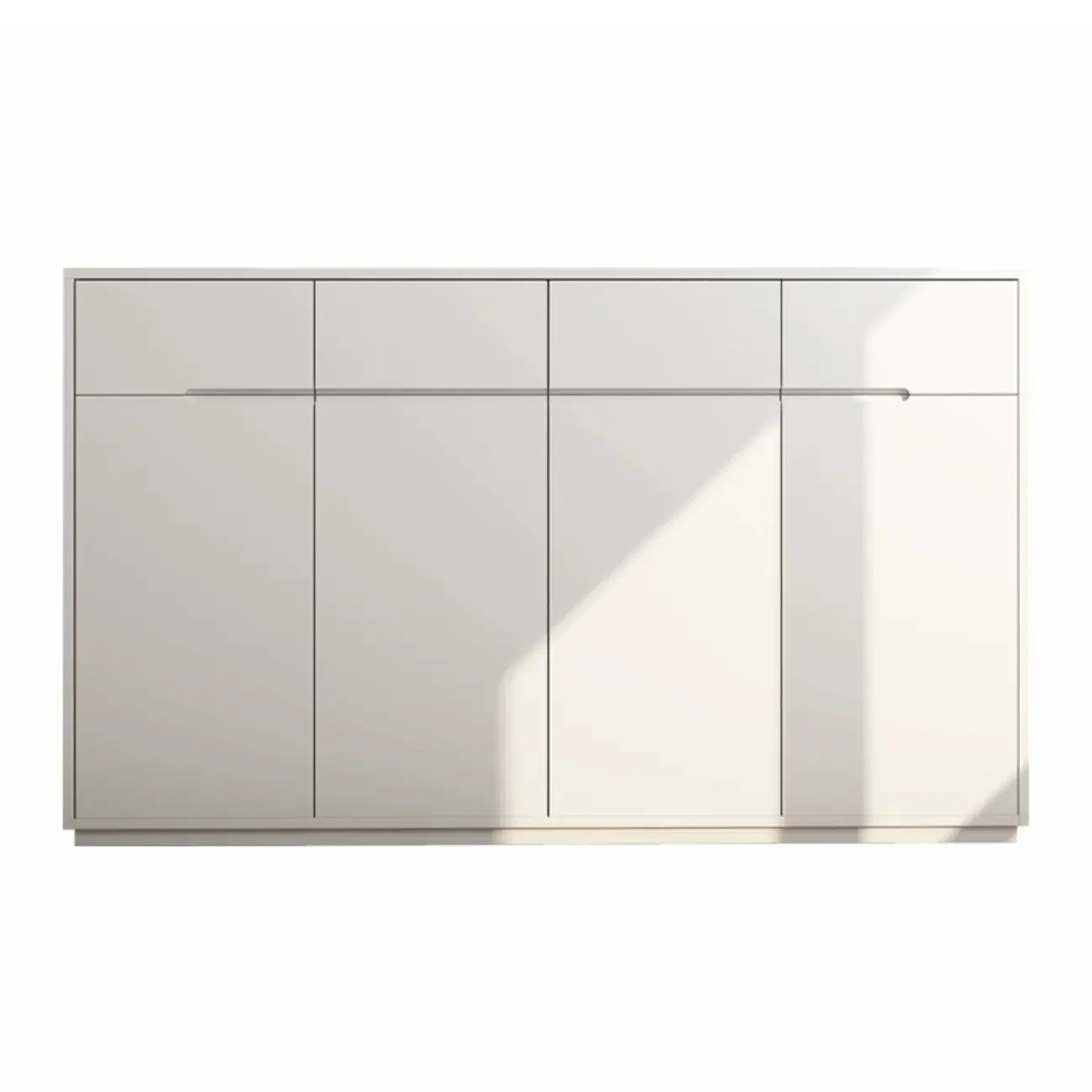 Trendy Large White Wood Hallway Shoe Cabinet