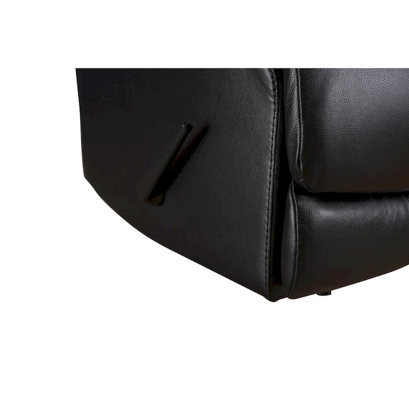 Davin Top Grain Leather Genuine leather Brown Extendable Footrest Manual Recliner