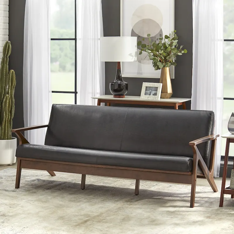 Simple Living Bianca Mid-Century Solid Wood Sofa