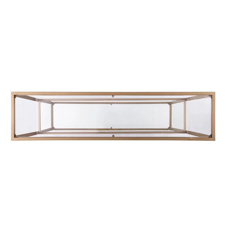 SEI Furniture Grant Glam Gold Matte Finish Console Table