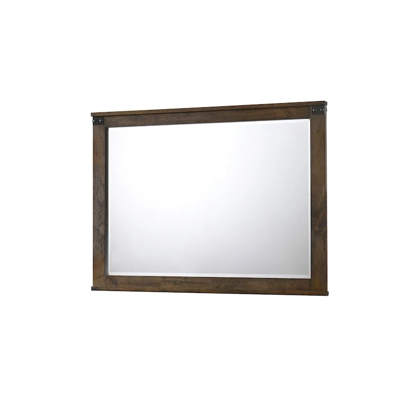 Joell 6 Piece Brown Ructic Panel Bedroom Set