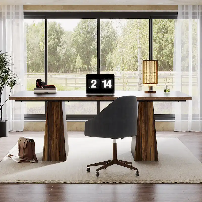 63 Inches  Executive Office Desk Large Computer Conference Table