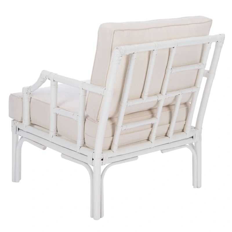 SAFAVIEH Maudie Rattan Accent Chair - 27.6  W x 31.5  L x 31.5  H - 28Wx32Dx32H