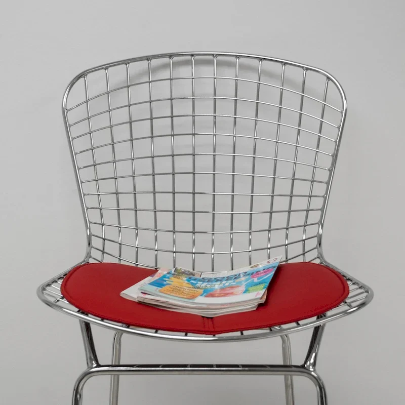 Mid Century Modern Chrome Wire Counter Stool (Set of 2) - N/A