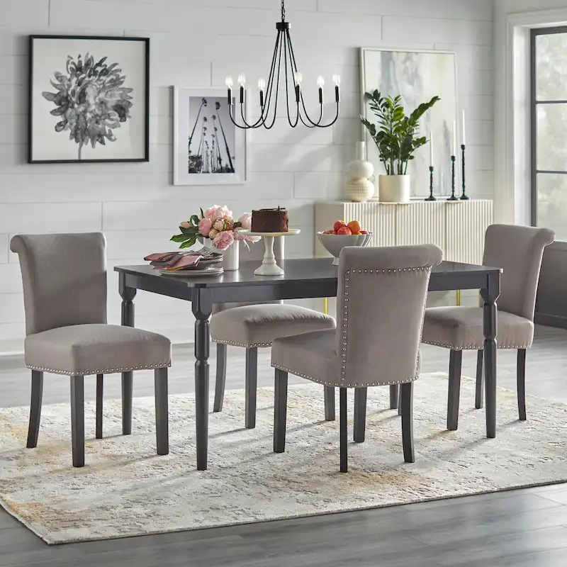 Simple Living Adeline Nailhead Parsons Dining Chair (Set of 2)