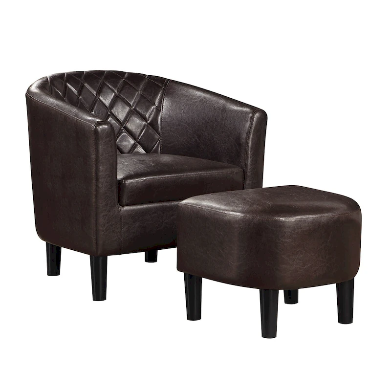Convenience Concepts Take a Seat Roosevelt Accent Chair with Ottoman