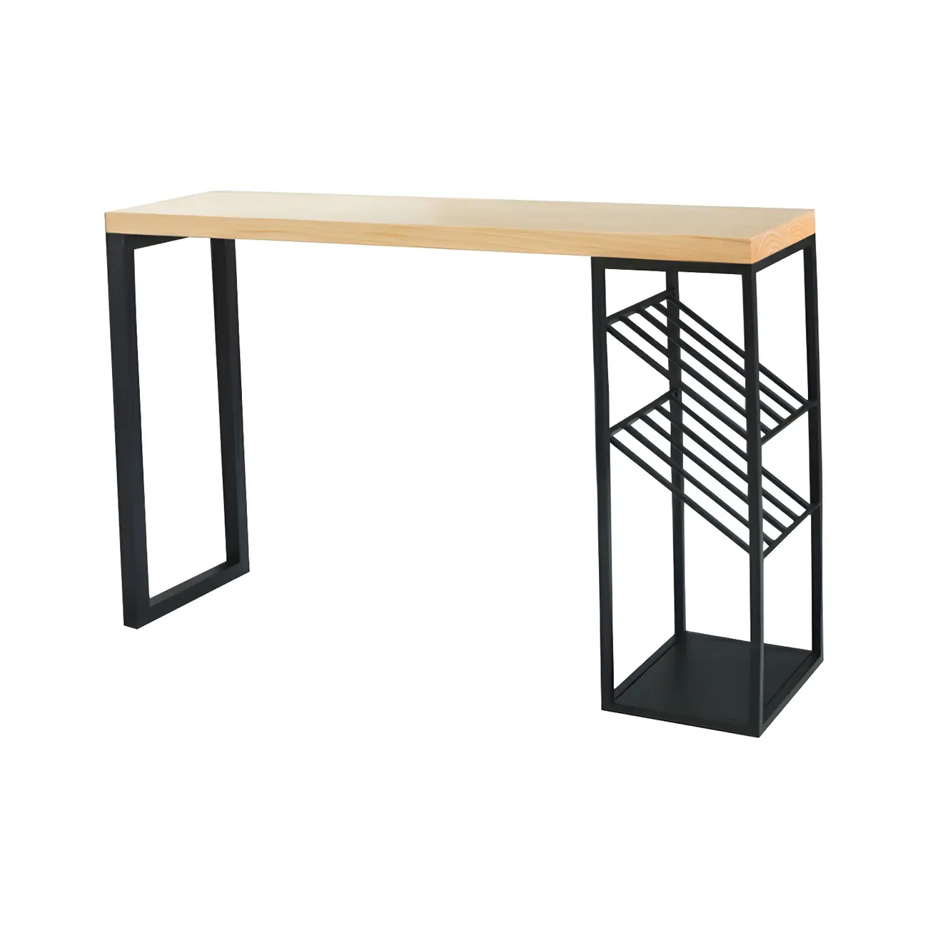 Modern Natural Pine Wood Wine Rack Bar Tables