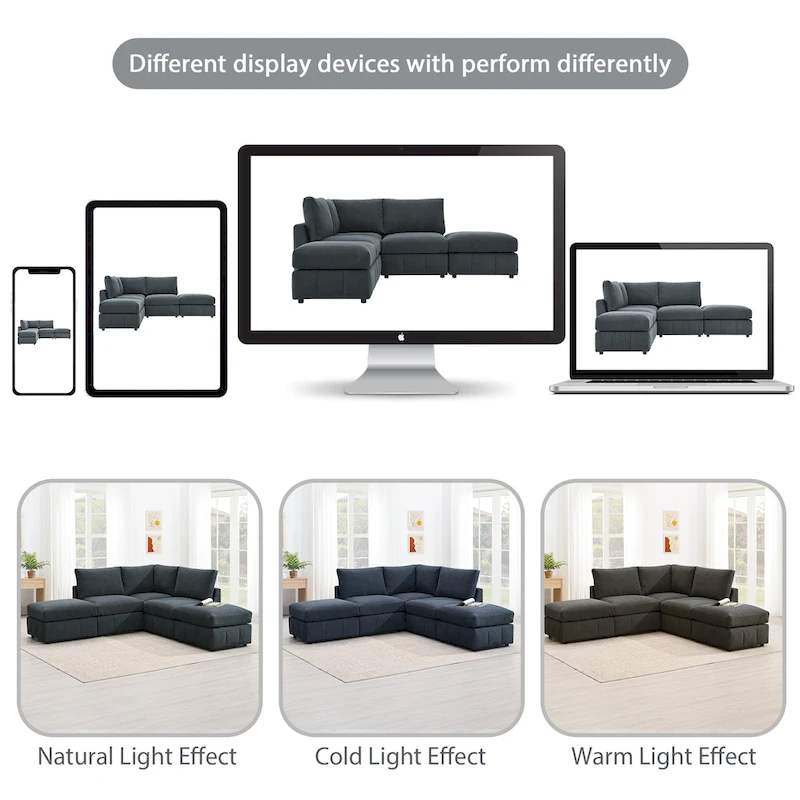 93Modern Sectional Sofa with Vertical Stripes