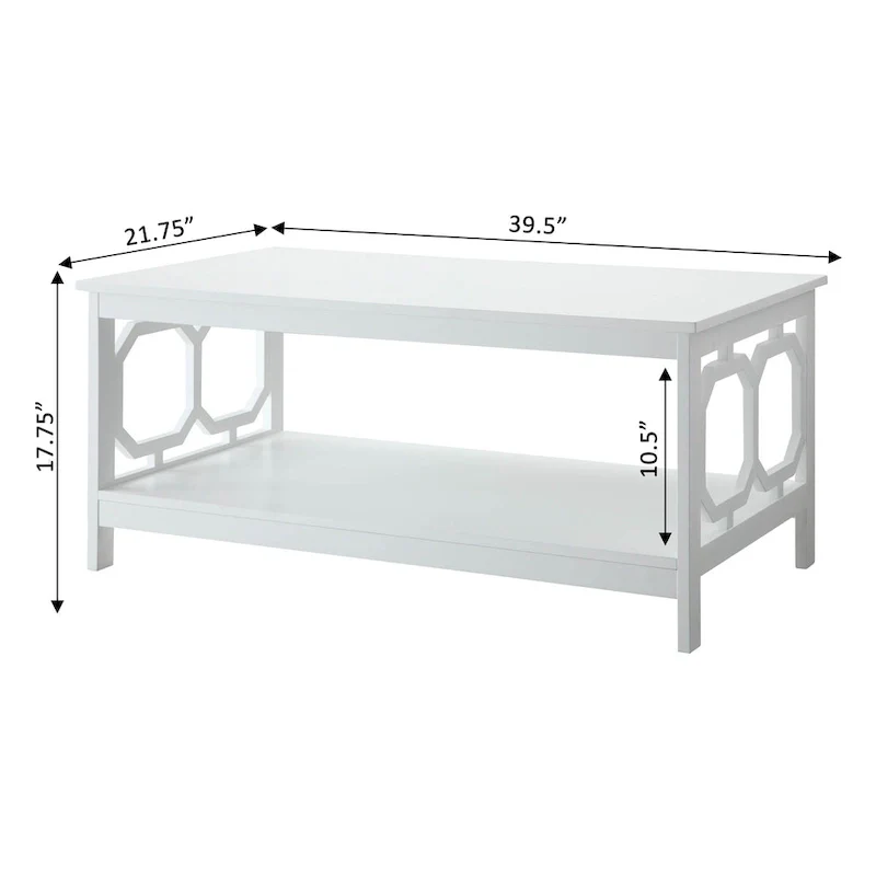 Convenience Concepts Omega Coffee Table with Shelf