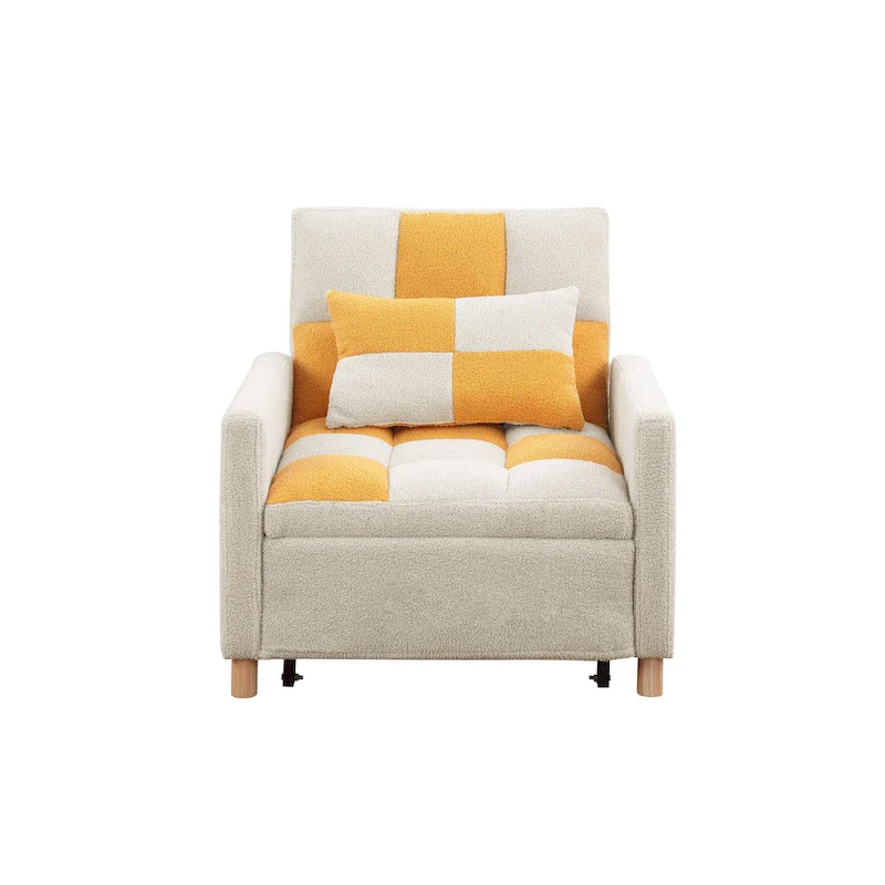 Convertible Sleeper Sofa Chair Bed with Pillow