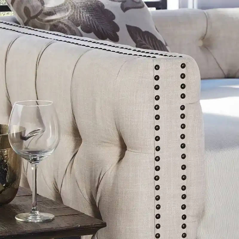 Knightsbridge Twin Tufted Nailhead Daybed by iNSPIRE Q Artisan
