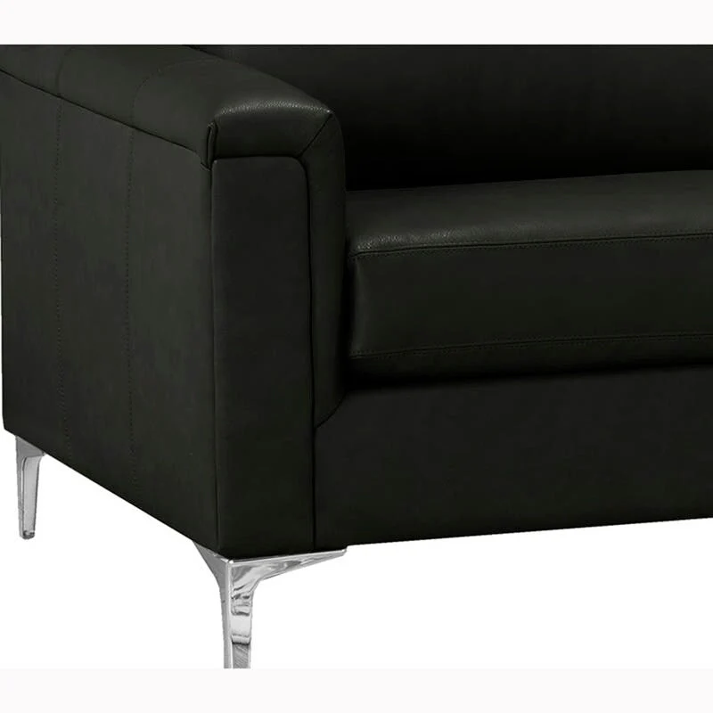 Malibu L-shaped Top-grain Leather Sectional Sofa - 122.5 x 85 x 36.5 x 35