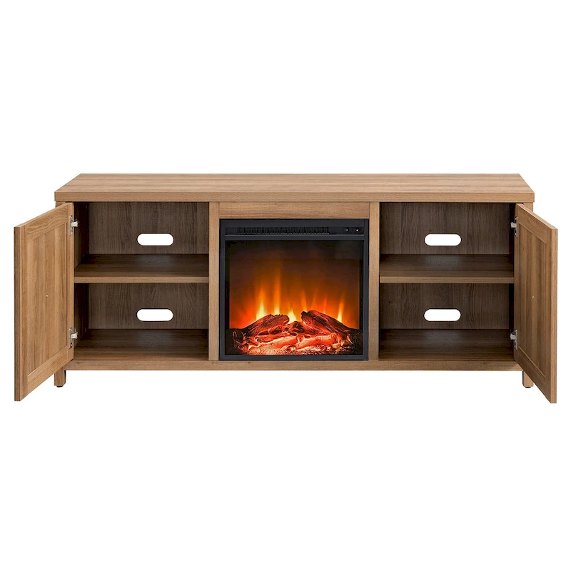 Granger 58 TV Stand with Log Fireplace Insert