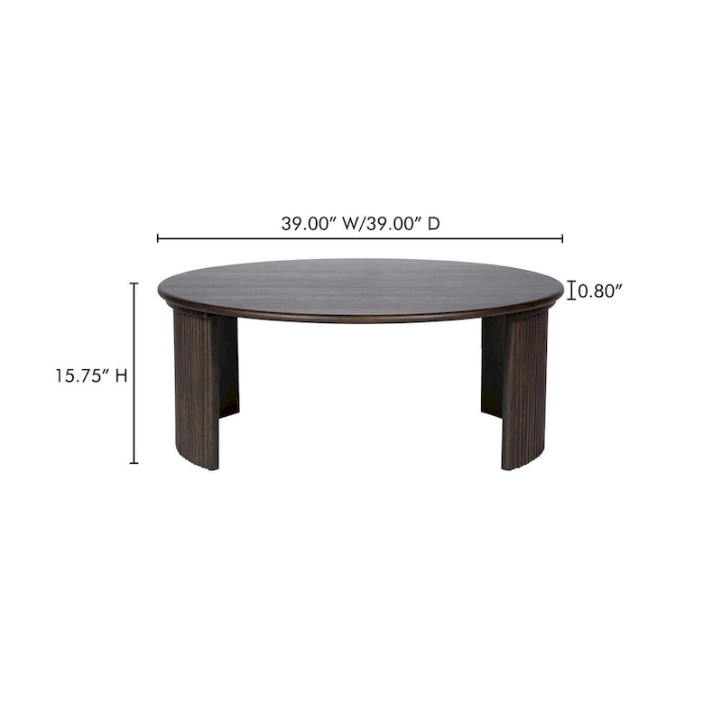 NADAAL STUDIOS Pence, Small Oval Coffee Table, Dark Brown