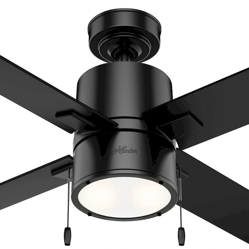 Hunter 52  Beck Ceiling Fan with LED Light Kit and Pull Chain - Transitional, Modern, Industrial, Farmhouse