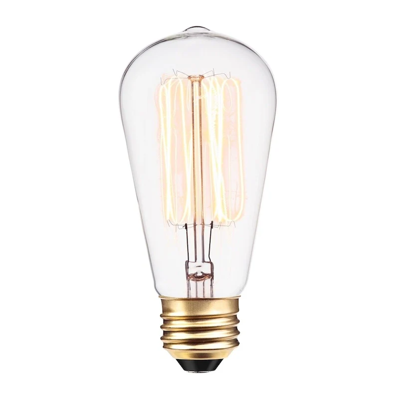 60-Watt S60 Squirrel Cage Incandescent Filament Light Bulb - White
