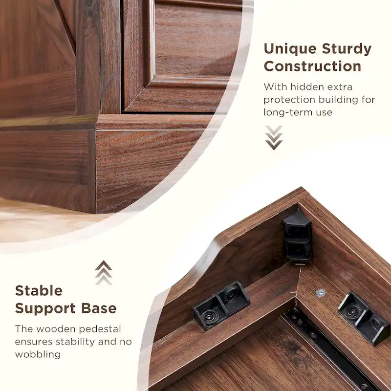 9-Drawer Dresser, Farmhouse, Blue/Grey/Brown/Off White/Black, Engineered Wood