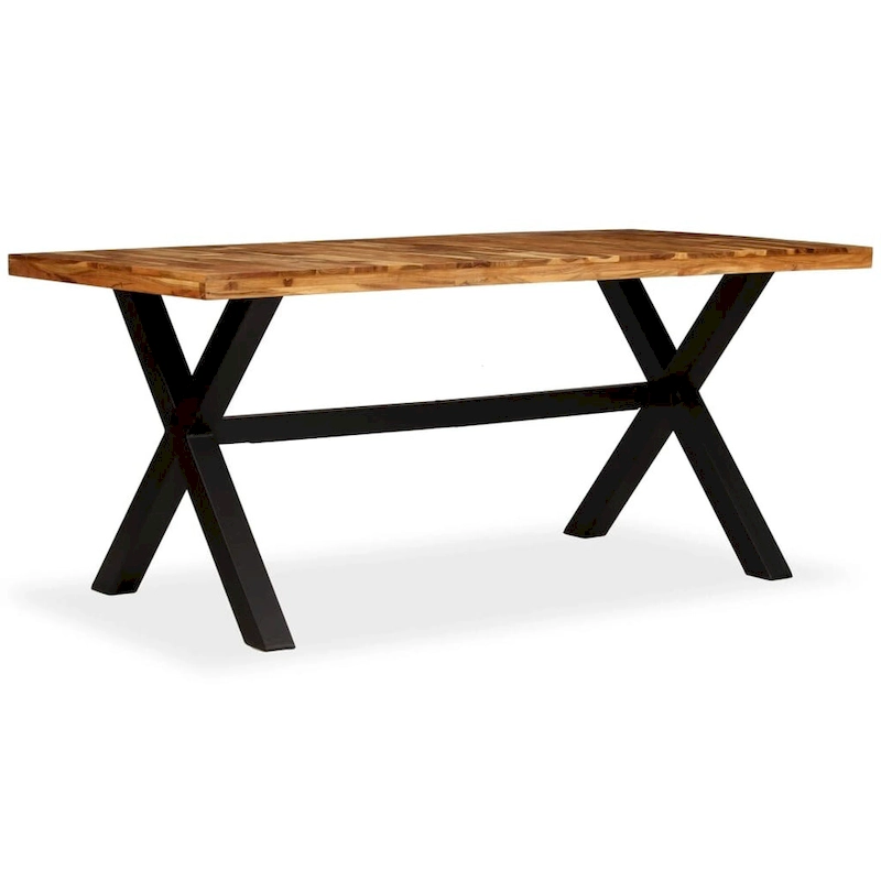 vidaXL Dining Table Solid Acacia and Mango Wood 70.9x35.4x29.9