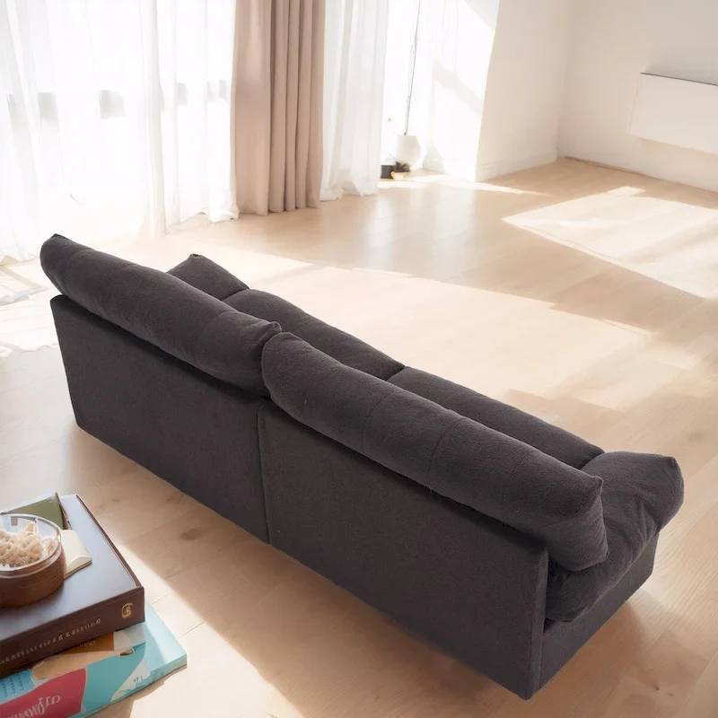 96 Cloud Style Sectional Loveseat Sofa,Modern Velvet Fabric Couches