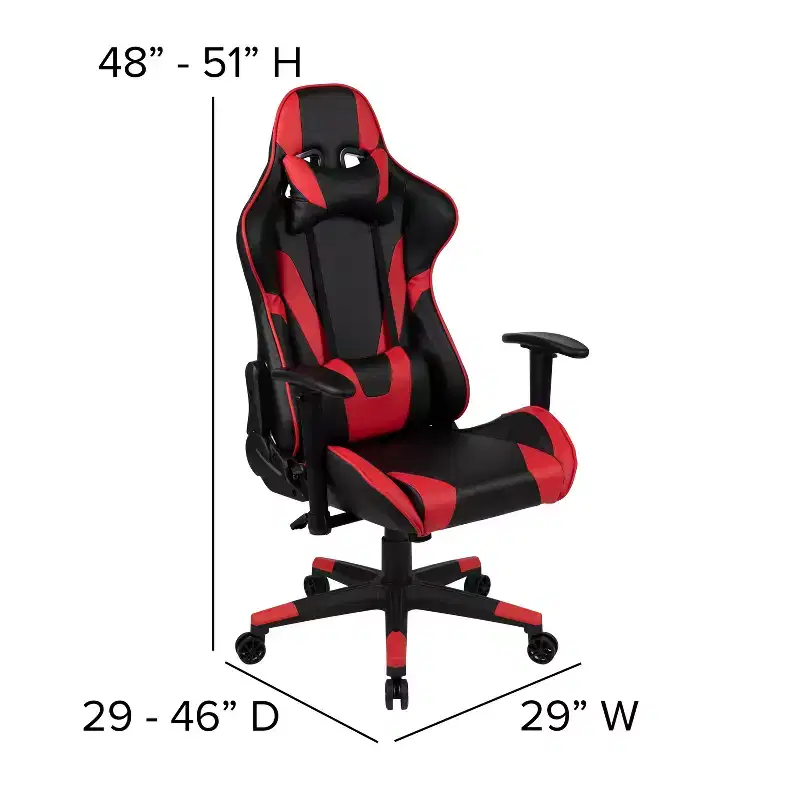 Flash Furniture Gaming Desk and Reclining Gaming Chair Set with Cup Holder and Headphone Hook
