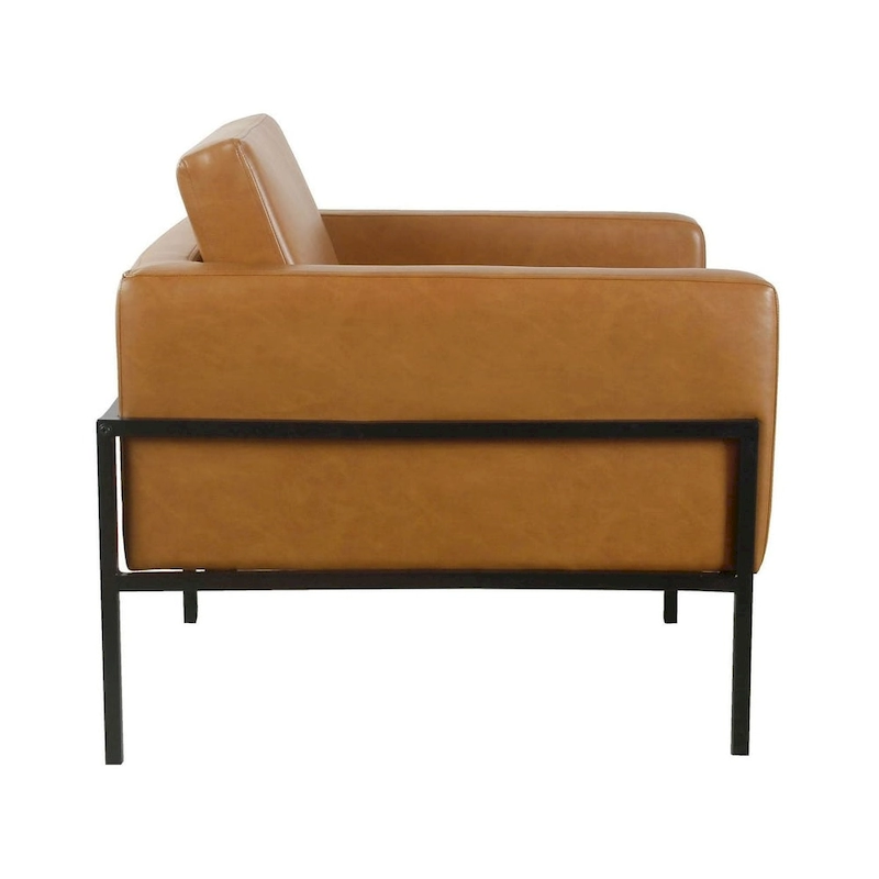 HomePop Modern Upholstered Club Chair w/Metal Frame